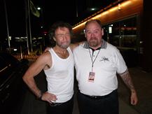 Paul Rodgers along with one of the Jester's he sings about.